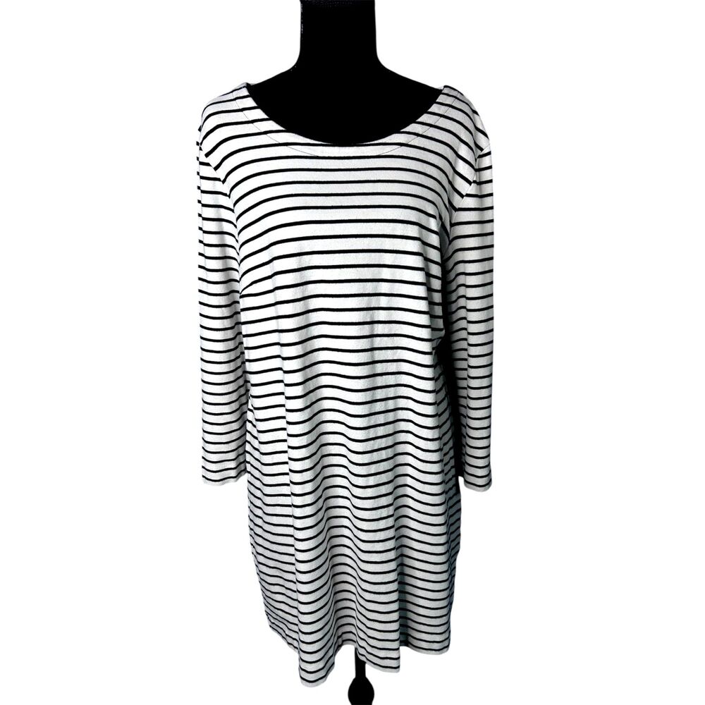 J Crew Womens Maritime Stripe Dress Sz L Nautical East Coast Coastal Preppy Chic